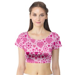 Infinity Love Short Sleeve Crop Top by Glucosegirl