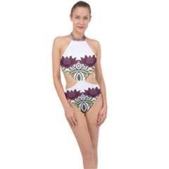 Im Fourth Dimension Colour 3 Halter Side Cut Swimsuit by imanmulyana