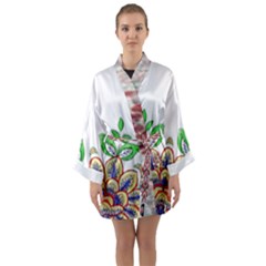 Im Fourth Dimension Colour 6 Long Sleeve Satin Kimono by imanmulyana