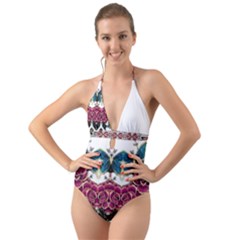 Im Fourth Dimension Colour 14 Halter Cut-out One Piece Swimsuit by imanmulyana