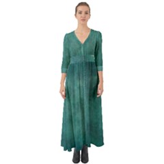 Dark Green Abstract Button Up Boho Maxi Dress by nateshop