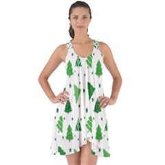 Christmas-trees Show Some Back Chiffon Dress by nateshop