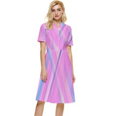 Background Abstrac Pink Button Top Knee Length Dress by nateshop