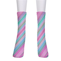 Background-lines Pink Crew Socks by nateshop