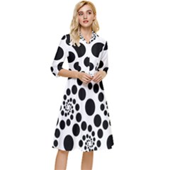 Dot Classy Knee Length Dress by nateshop