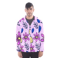 Flowers Purple Men s Hooded Windbreaker by nateshop