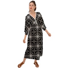 Seamless-pattern Black Grecian Style  Maxi Dress by nateshop