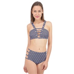 Seamless-pattern Gray Cage Up Bikini Set by nateshop