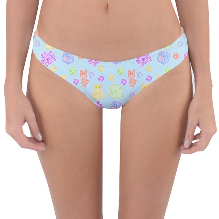 Dungeons and Cuties in Blue Reversible Hipster Bikini Bottoms