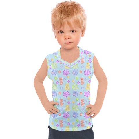 Dungeons And Cuties In Blue Kids  Sport Tank Top by thePastelAbomination