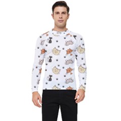 Cat Kitten Design Pattern Men s Long Sleeve Rash Guard by Sapixe