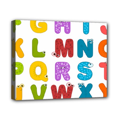 Vectors Alphabet Eyes Letters Funny Canvas 10  X 8  (stretched) by Sapixe