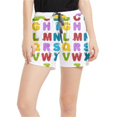 Vectors Alphabet Eyes Letters Funny Women s Runner Shorts by Sapixe