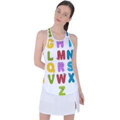 Vectors Alphabet Eyes Letters Funny Racer Back Mesh Tank Top by Sapixe