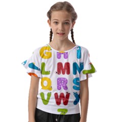 Vectors Alphabet Eyes Letters Funny Kids  Cut Out Flutter Sleeves by Sapixe