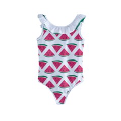 Illustration Watermelon Fruit-food Melon Kids  Frill Swimsuit by Sapixe