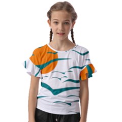 Sunset Glow Sun Bird Kids  Cut Out Flutter Sleeves by Sapixe