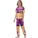 Halloween Cute Cartoon Kids  Satin Short Sleeve Pajamas Set View1