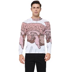 Cerebrum Human Structure Cartoon Human Brain Men s Long Sleeve Rash Guard by Sapixe