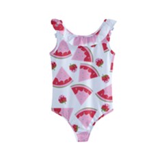 Pink Watermeloon Kids  Frill Swimsuit by Sapixe