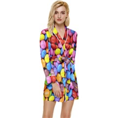 Candy Long Sleeve Satin Robe by nateshop