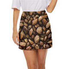 Coffe Mini Front Wrap Skirt by nateshop