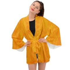 Background-yellow Long Sleeve Kimono by nateshop