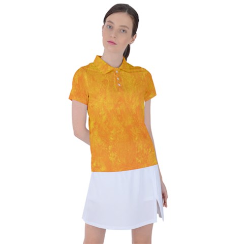 Background-yellow Women s Polo Tee by nateshop