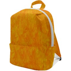 Background-yellow Zip Up Backpack by nateshop