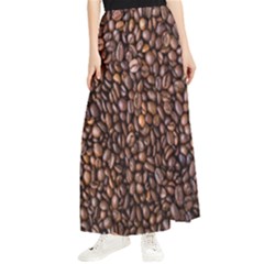 Coffee Beans Food Texture Maxi Chiffon Skirt by artworkshop