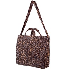 Coffee Beans Food Texture Square Shoulder Tote Bag by artworkshop