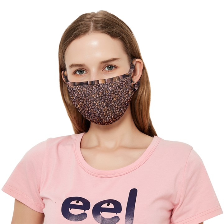 Coffee Beans Food Texture Crease Cloth Face Mask (Adult)