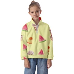 Ice-cream Kids  Half Zip Hoodie by nateshop