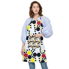 Pattern-polka Yellow Re Black Pocket Apron by nateshop