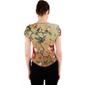 Flower Cubism Mosaic Vintage Crew Neck Crop Top View2