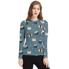 Sushi Pattern Women s Long Sleeve Rash Guard by Jancukart