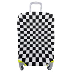 Illusion Checkerboard Black And White Pattern Luggage Cover (medium) by Zezheshop