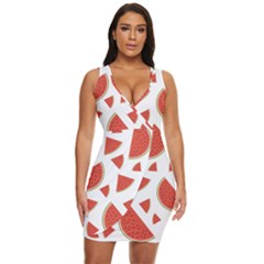 Watermelons Fruits Tropical Fruits Draped Bodycon Dress by Amaryn4rt