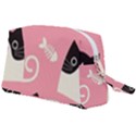 Cat Pattern Backgroundpet Wristlet Pouch Bag (Large) View2