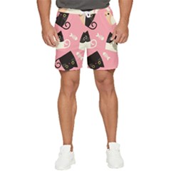 Cat Pattern Backgroundpet Men s Runner Shorts by Amaryn4rt