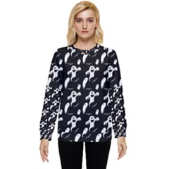 Halloween Background Ghost Pattern Hidden Pocket Sweatshirt by Amaryn4rt