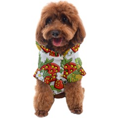 Strawberries Berry Strawberry Leaves Dog Coat by Wegoenart