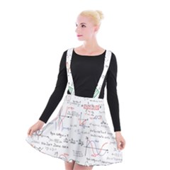 Math Formula Pattern Suspender Skater Skirt by Wegoenart