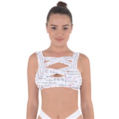 Math Formula Pattern Bandaged Up Bikini Top by Wegoenart