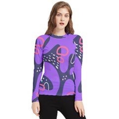 Abstract Background Shape Shapes Women s Long Sleeve Rash Guard by Wegoenart