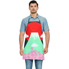 Mount Fuji Japan Landscape Volcano Kitchen Apron by Wegoenart