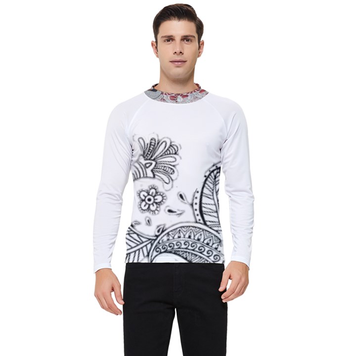 IM Fourth Dimension Black White 28 Men s Long Sleeve Rash Guard