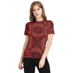 Maroon Women s Short Sleeve Rash Guard by nateshop