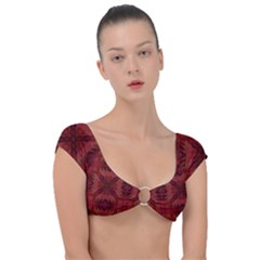 Maroon Cap Sleeve Ring Bikini Top by nateshop