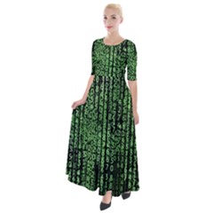 Matrix Half Sleeves Maxi Dress by nateshop